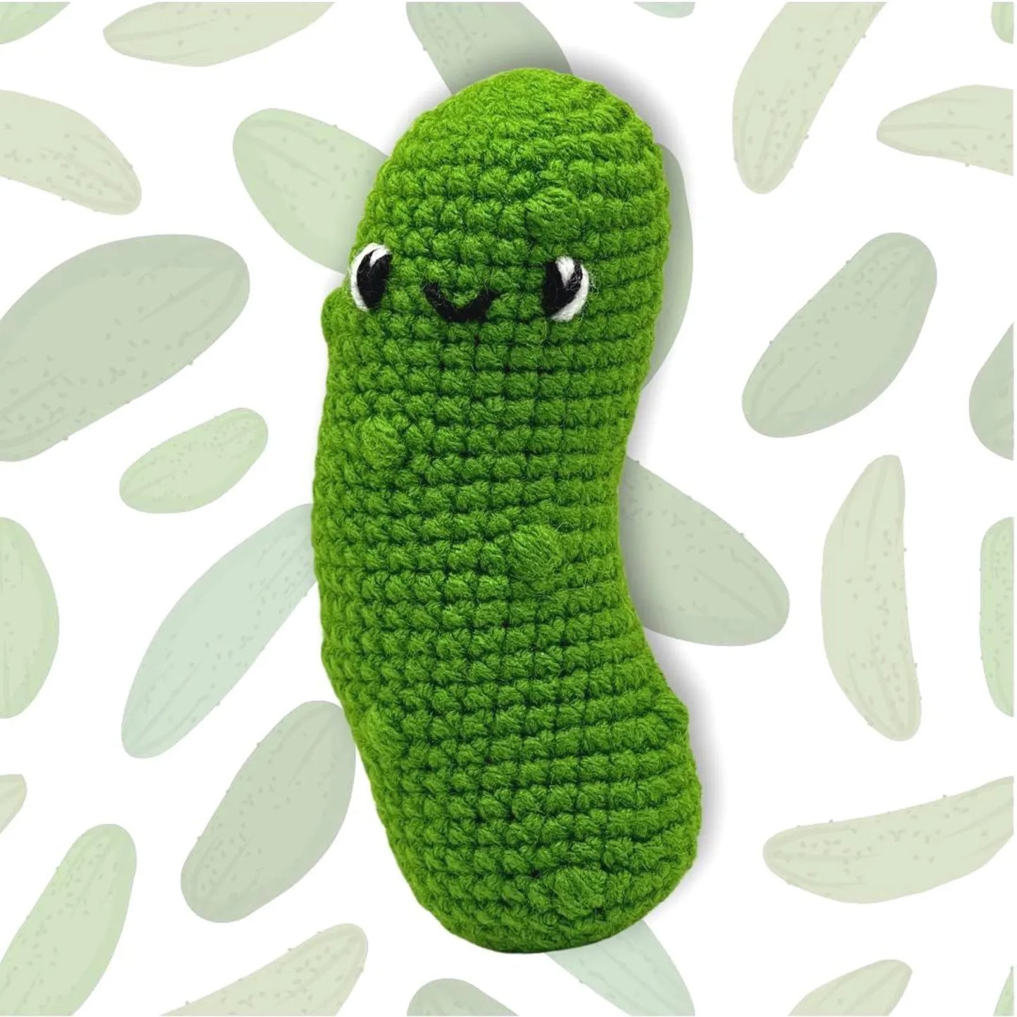 Emotional Support Plush Positive Pickle Toy - Handmade Crochet